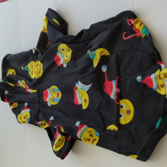 Pet PJ'S Fleece Christmas Emoji Sizes Available - Extra Small Small, Large - Picture 4 of 5